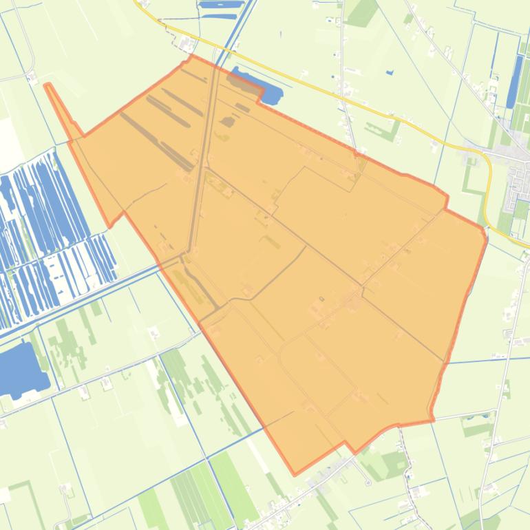 Kaart van de buurt Gersloot-polder.