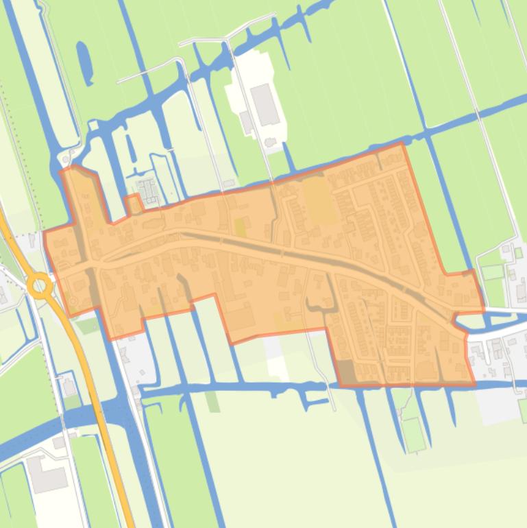 Kaart van de buurt Goudriaan-Dorp.