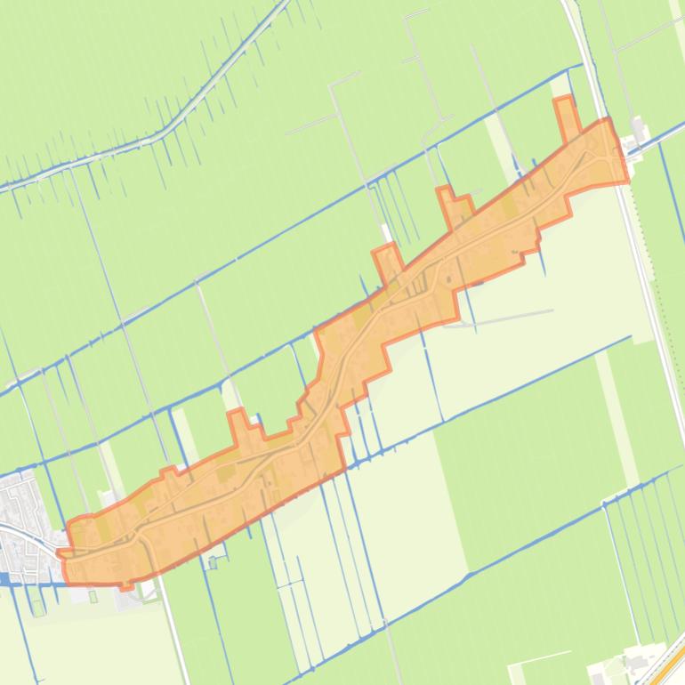 Kaart van de buurt Goudriaan-Oost.