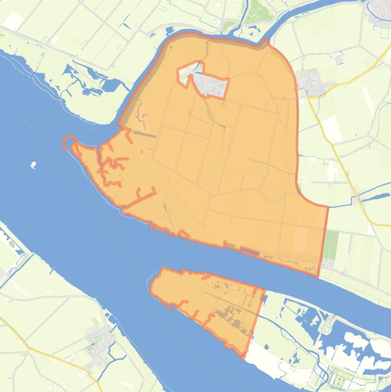 Kaart van de buurt Goudswaard Buitengebied.