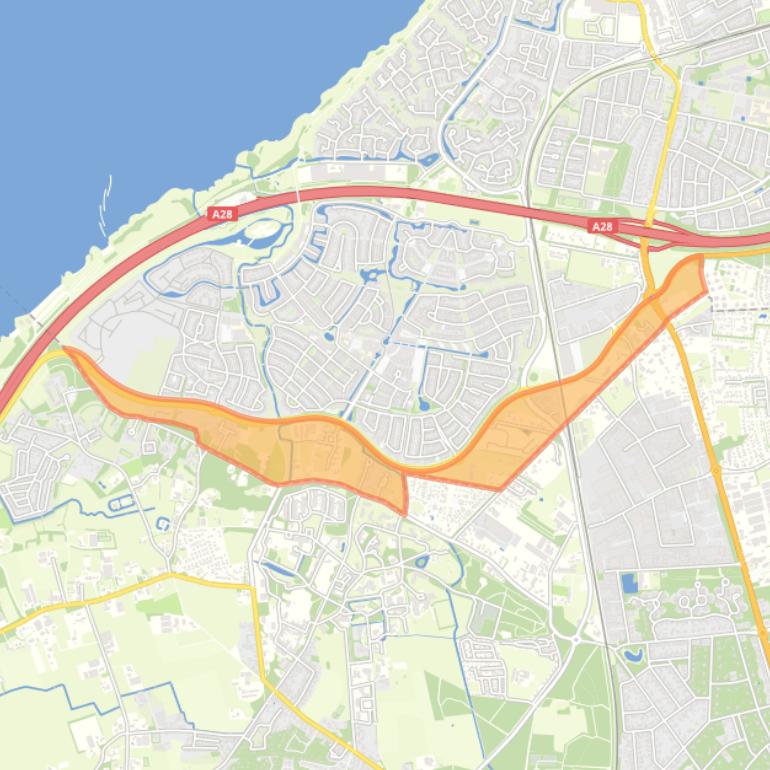 Kaart van de buurt Groene Zoom.