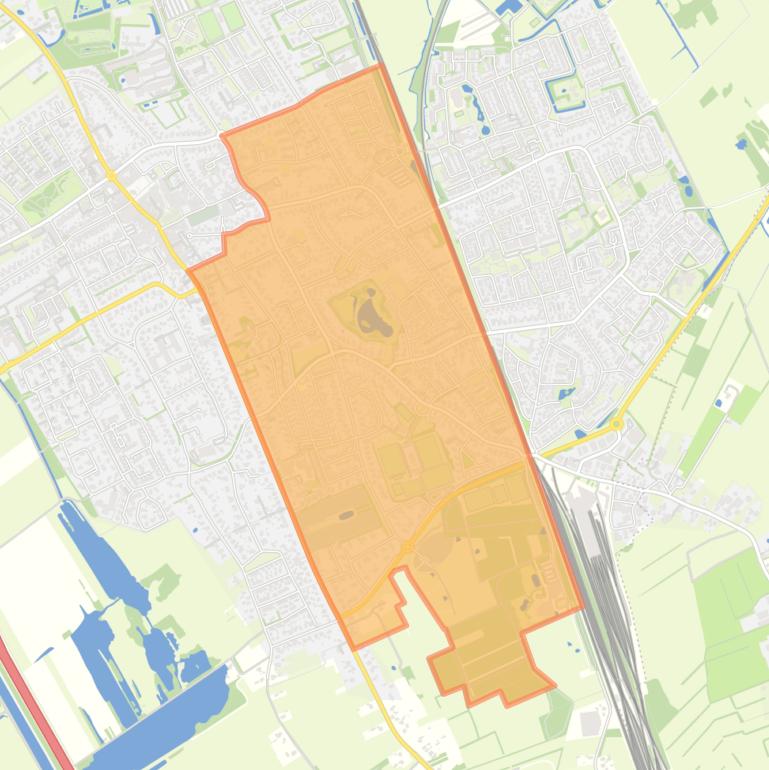 Kaart van de buurt Haren-Zuidoost.