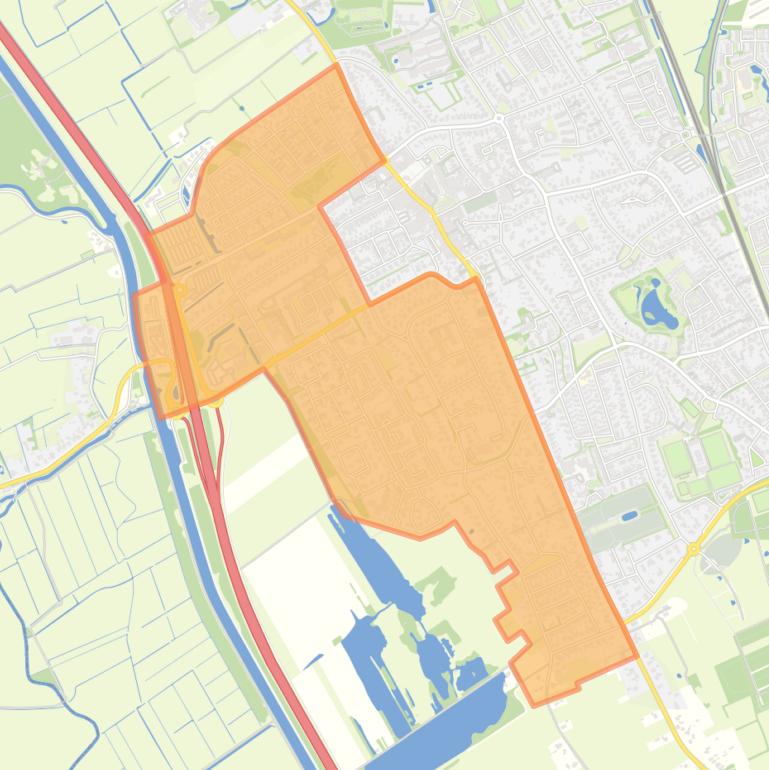 Kaart van de buurt Haren-Zuidwest.