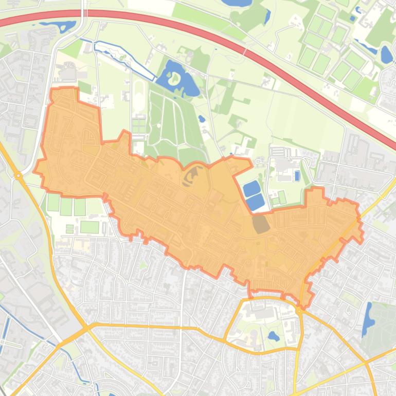 Kaart van de buurt Hengelose Es-Noord.