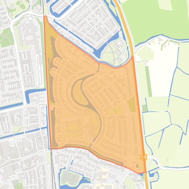 Kaart van de buurt Hoep-Noord.