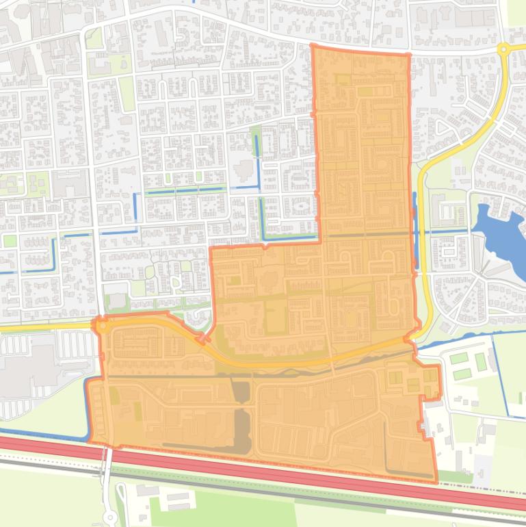 Kaart van de Hoevelaken-Oranjebuurt-Horstbeek.