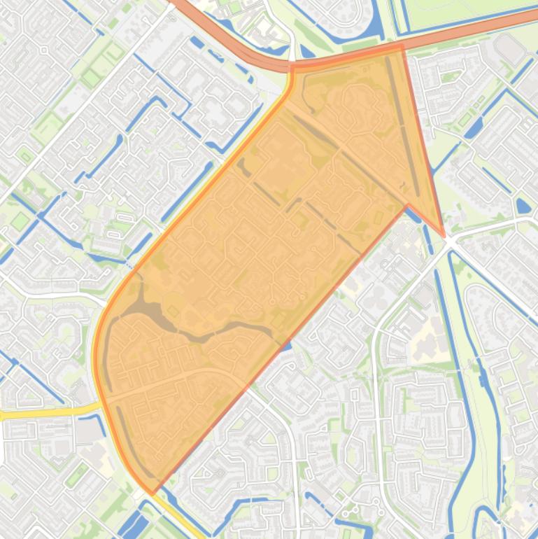 Kaart van de buurt Hoofddorp Bornholm Oost.