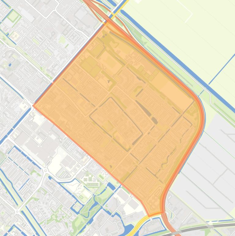 Kaart van de buurt Hoofddorp Centrum Oost.