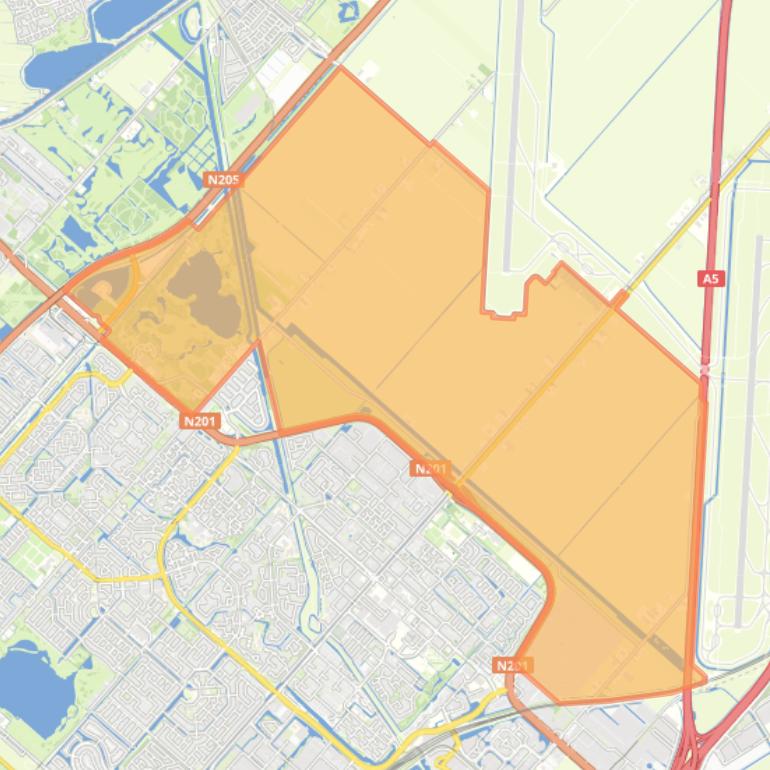 Kaart van de buurt Hoofddorp Omgeving.