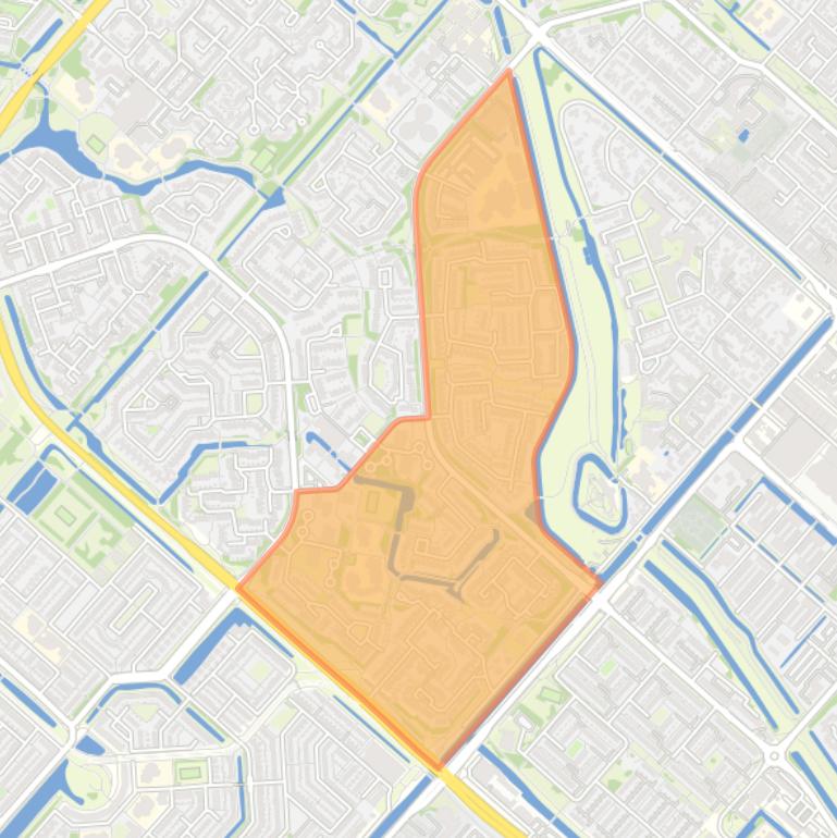 Kaart van de buurt Hoofddorp Pax Oost.