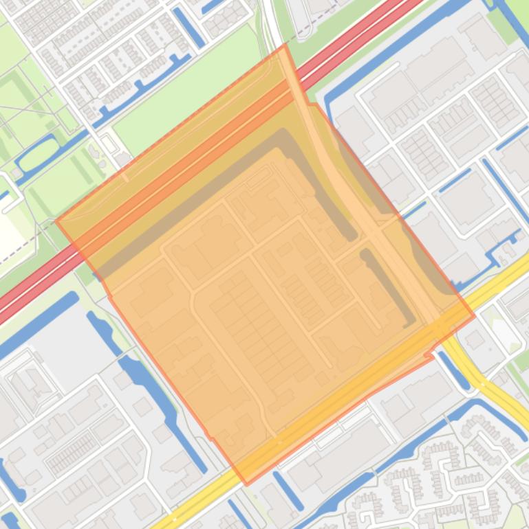 Kaart van de buurt Hoofdweg sector D.