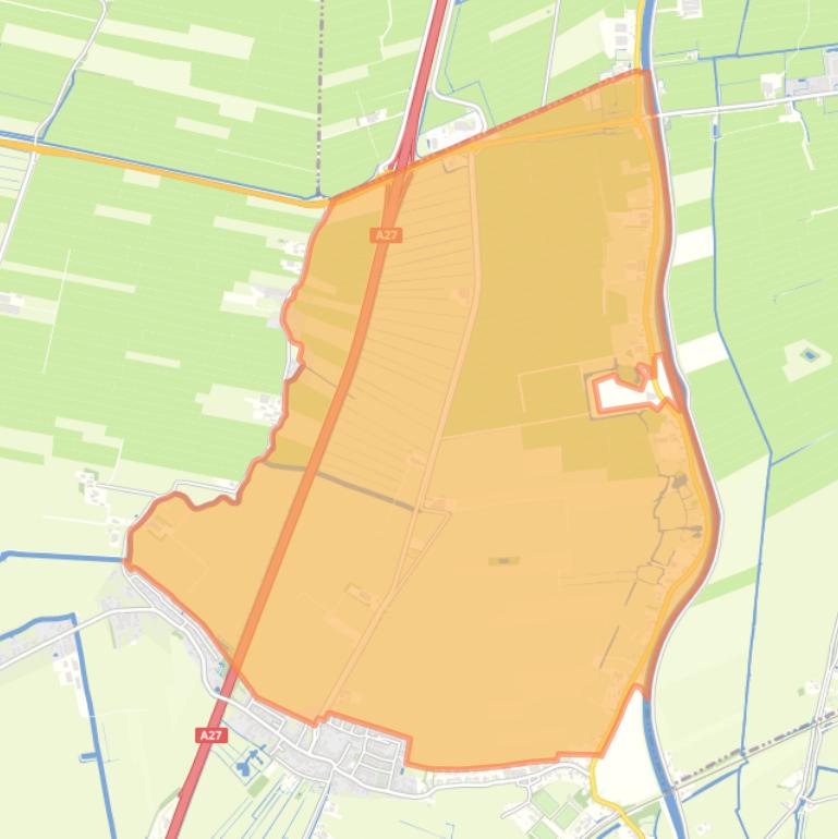 Kaart van de buurt Hoogblokland-Buitengebied-Noord.