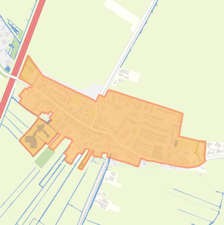 Kaart van de buurt Hoogblokland-Dorp.