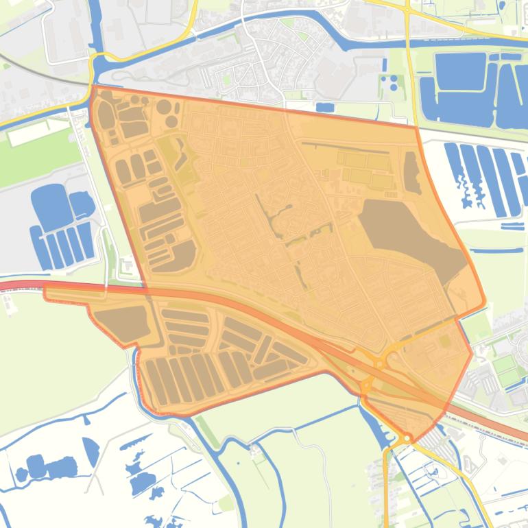 Kaart van de buurt Hoogkerk-Zuid.