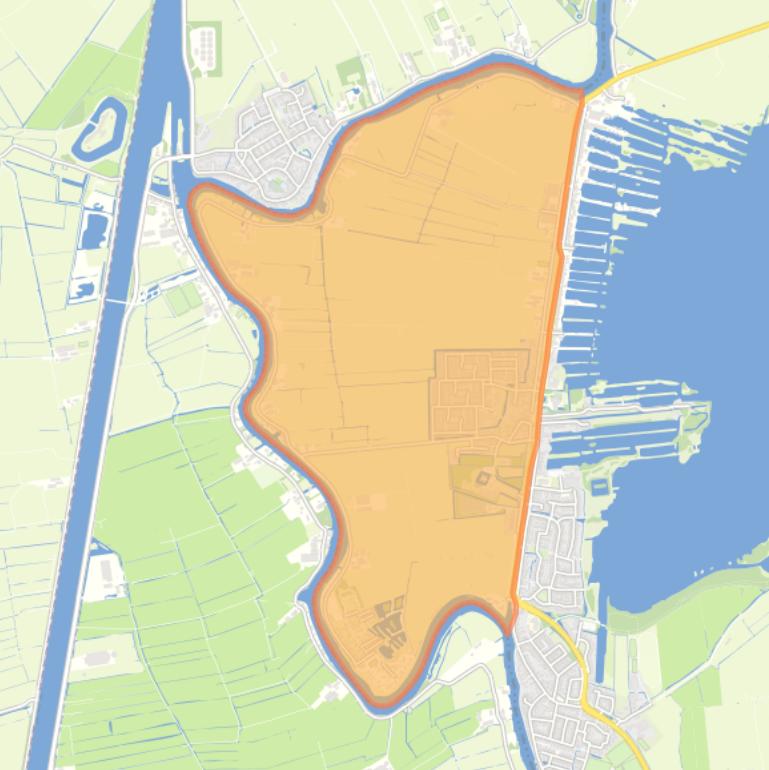 Kaart van de buurt Horn- en Kuijerpolder.