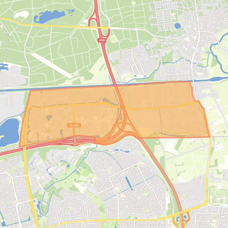 Kaart van de buurt Industrieterrein Ekkersrijt.