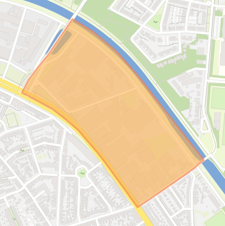 Kaart van de buurt Industrieterrein Kanaalzone Noord-Oost.