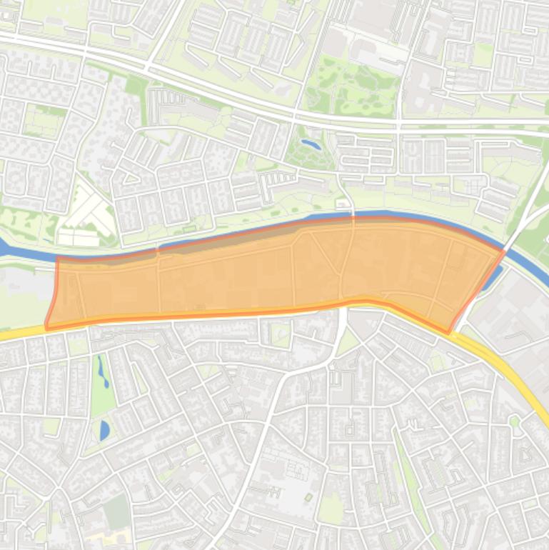 Kaart van de buurt Industrieterrein Kanaalzone Noord.