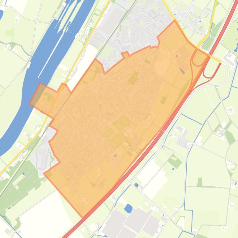 Kaart van de buurt Kern Belfeld.