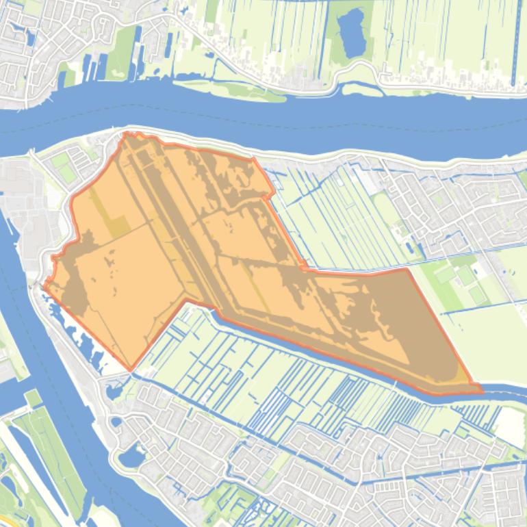 Kaart van de buurt Kinderdijk-Buitengebied.