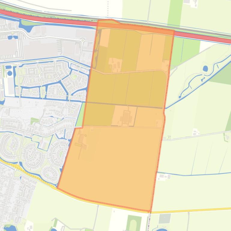 Kaart van de buurt Landelijk gebied Oost.