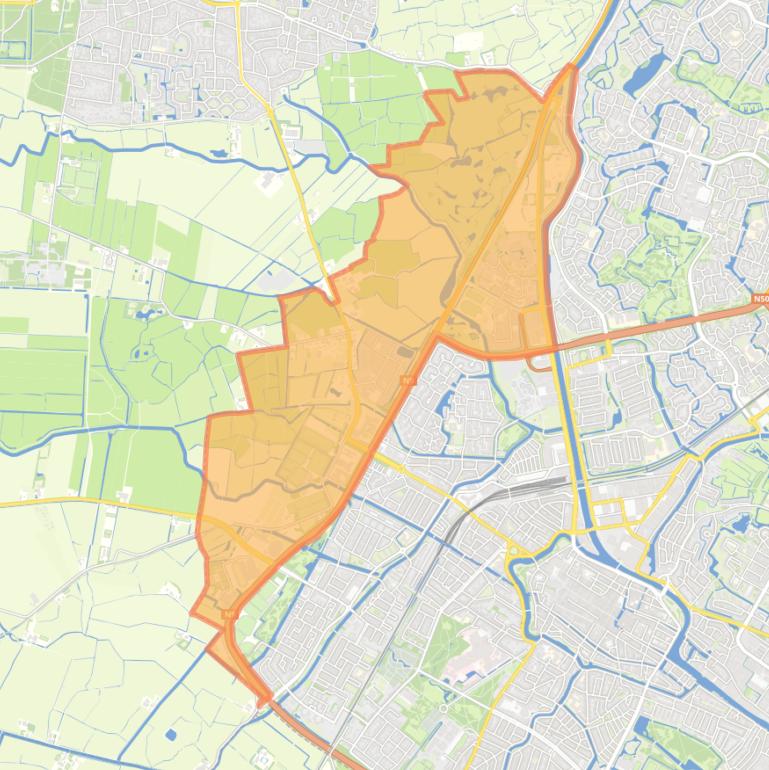 Kaart van de buurt Landelijk gebied-West.