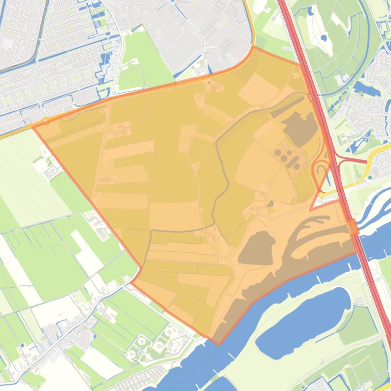 Kaart van de buurt Landelijk gebied Zuid.