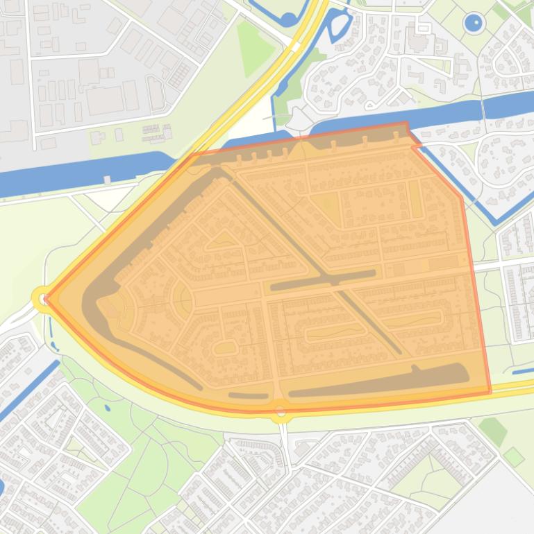 Kaart van de buurt Landstrekenwijk West.