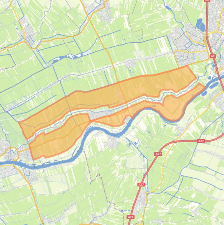 Kaart van de buurt Langs de Lekdijk Lopikerwaard.