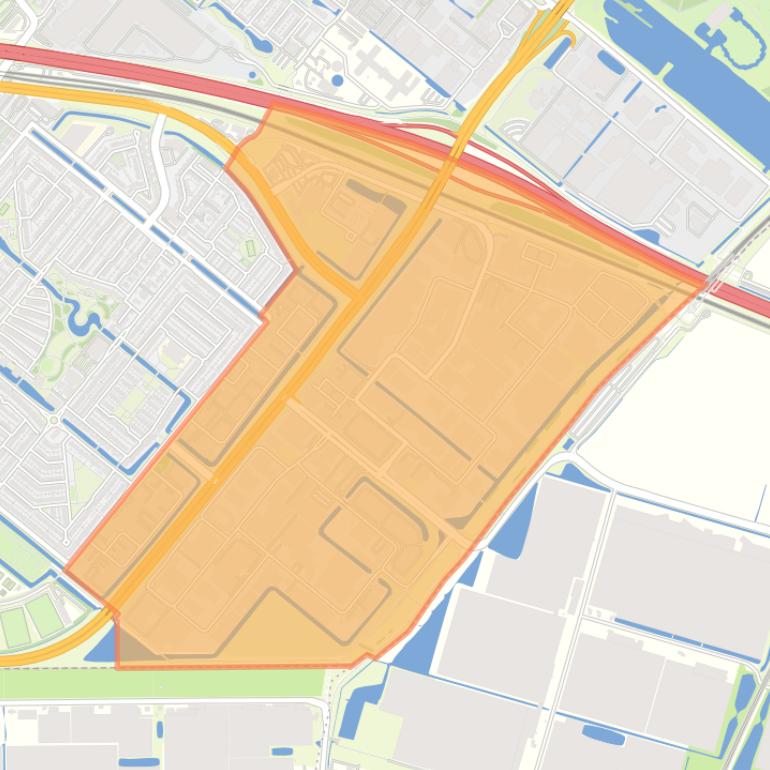 Kaart van de buurt Lansinghage cum annexis.