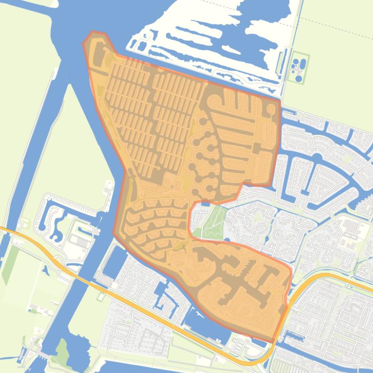 Kaart van de buurt Lemmer-Frieslandpark.