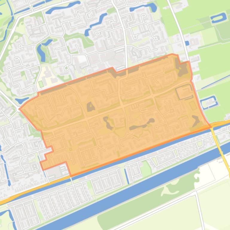 Kaart van de buurt Lewenborg-Zuid.