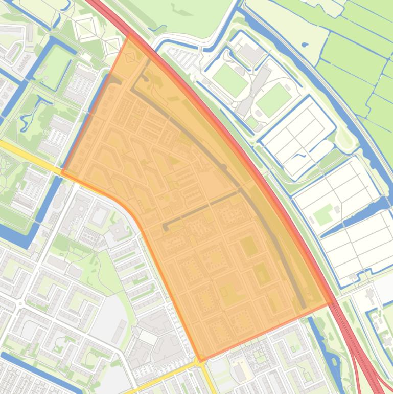 Kaart van de buurt Markengouw-Midden.