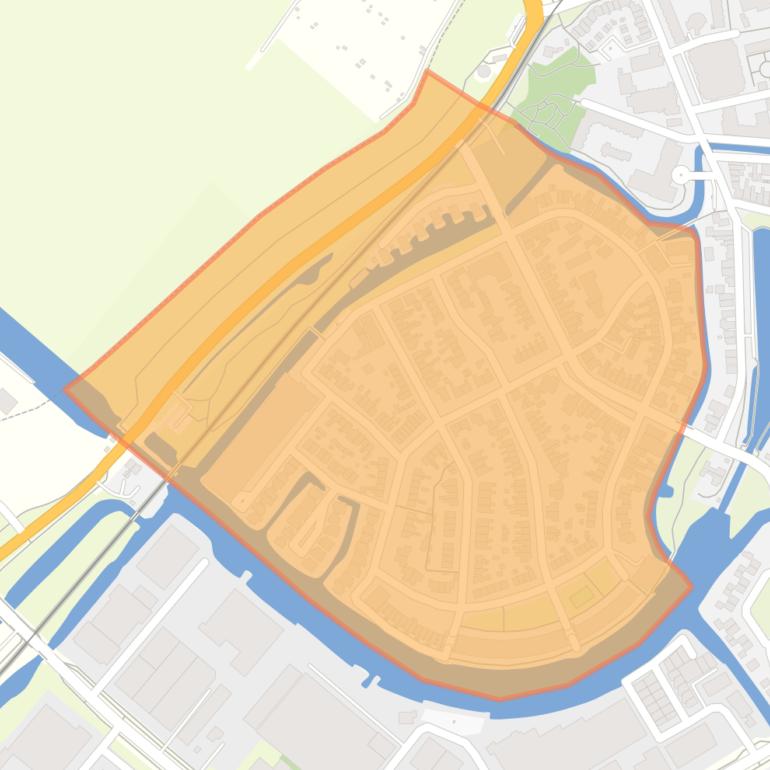 Kaart van de buurt Medemblik Plan West.