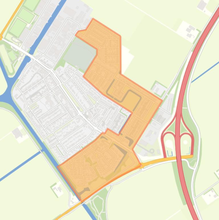 Kaart van de buurt Middenmeer Kroonwaard Schelpenwijk en omgeving.