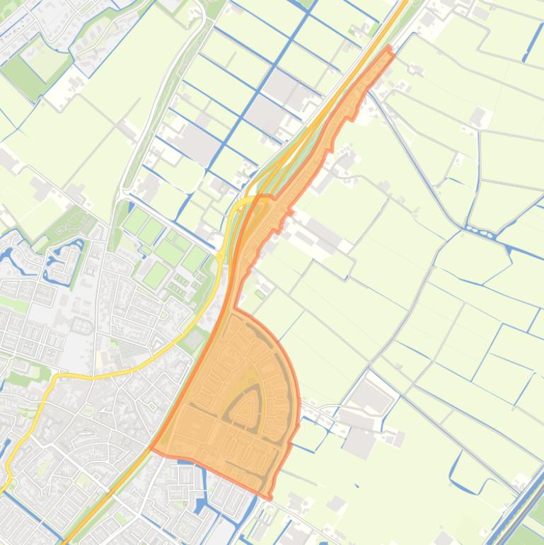 Kaart van de buurt Mossenest Noord.