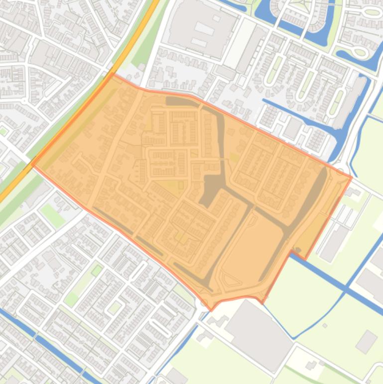 Kaart van de buurt Mossenest Zuid.