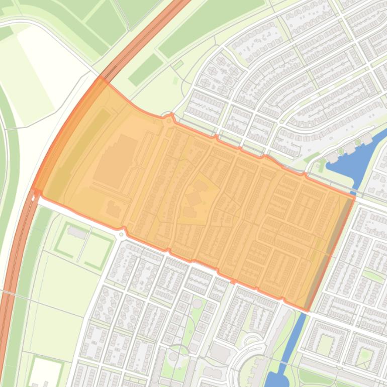 Kaart van de buurt Muziekwijk Noord-Noordwest.