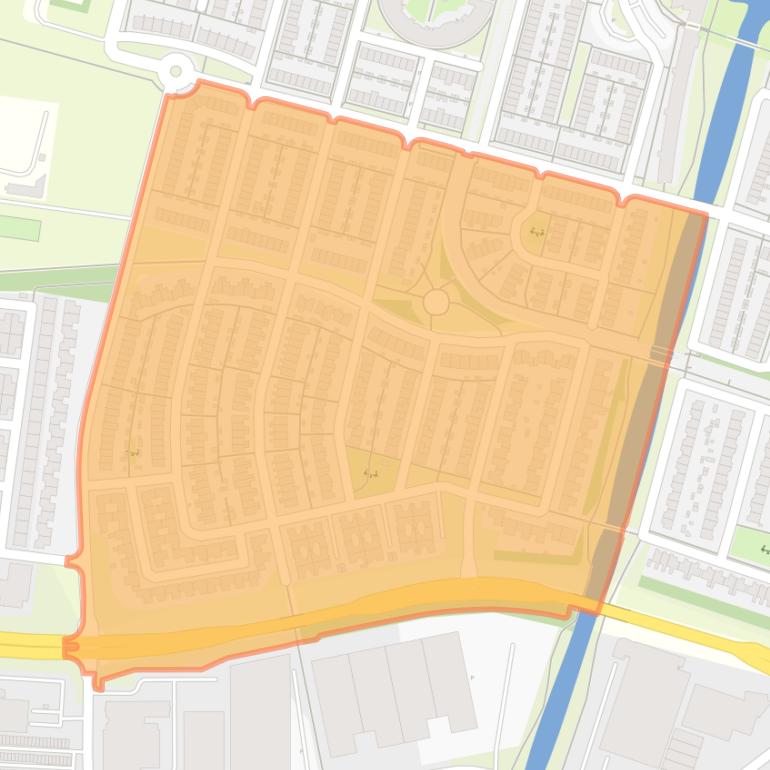 Kaart van de buurt Muziekwijk Noord-Zuidwest.