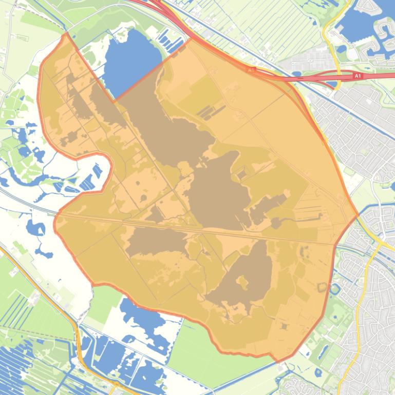 Kaart van de buurt Naardermeer.