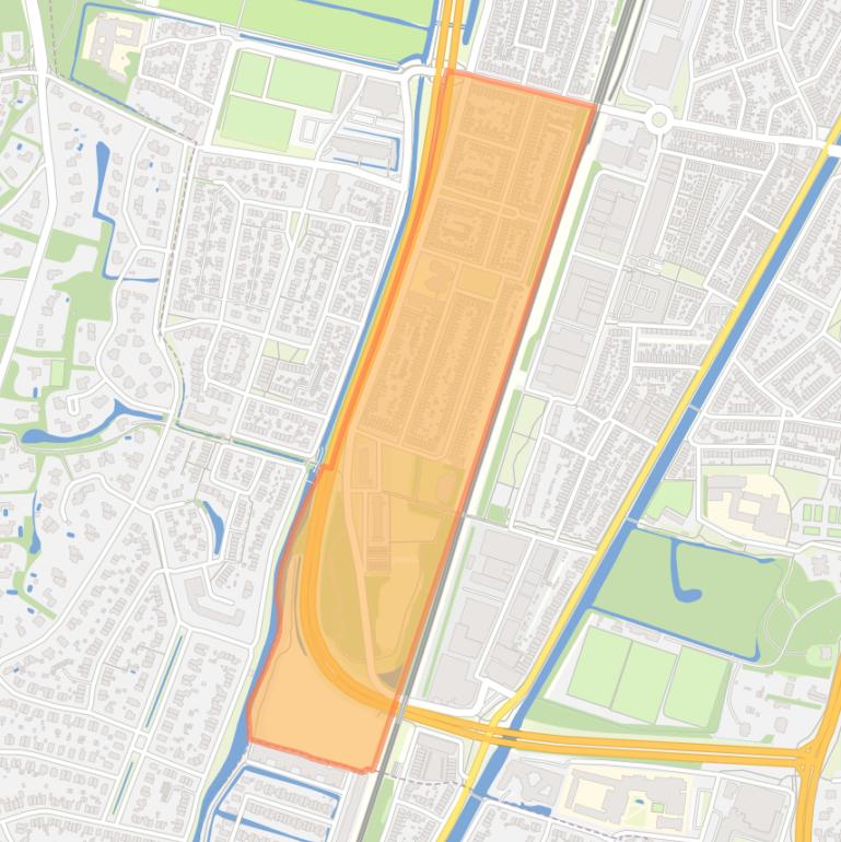 Kaart van de Natuurkundigenbuurt-west.