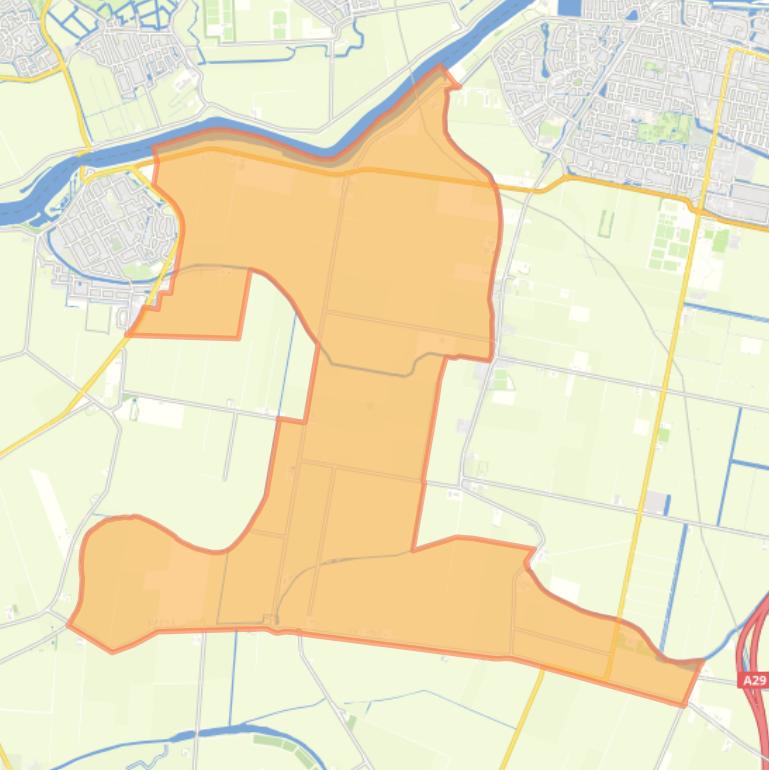 Kaart van de buurt Nieuw-Beijerland Buitengebied.