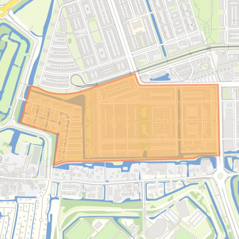 Kaart van de buurt Nieuw-Sloten-Zuidwest.