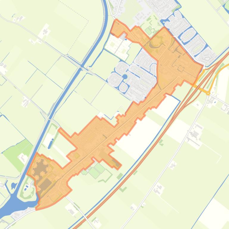 Kaart van de buurt Nieuwe Niedorp Dorpsstraat en omgeving.