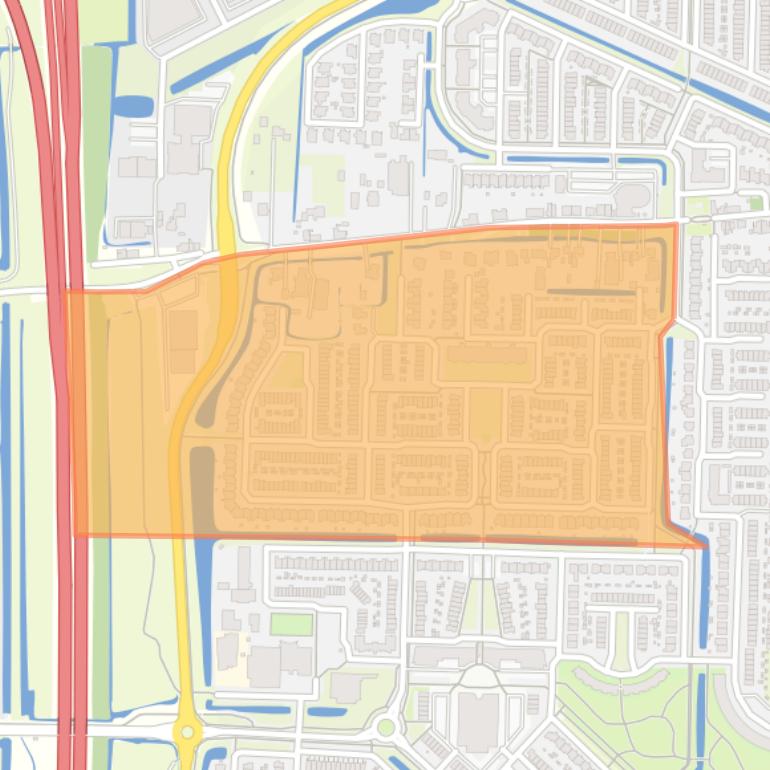 Kaart van de buurt Nieuweland 5.