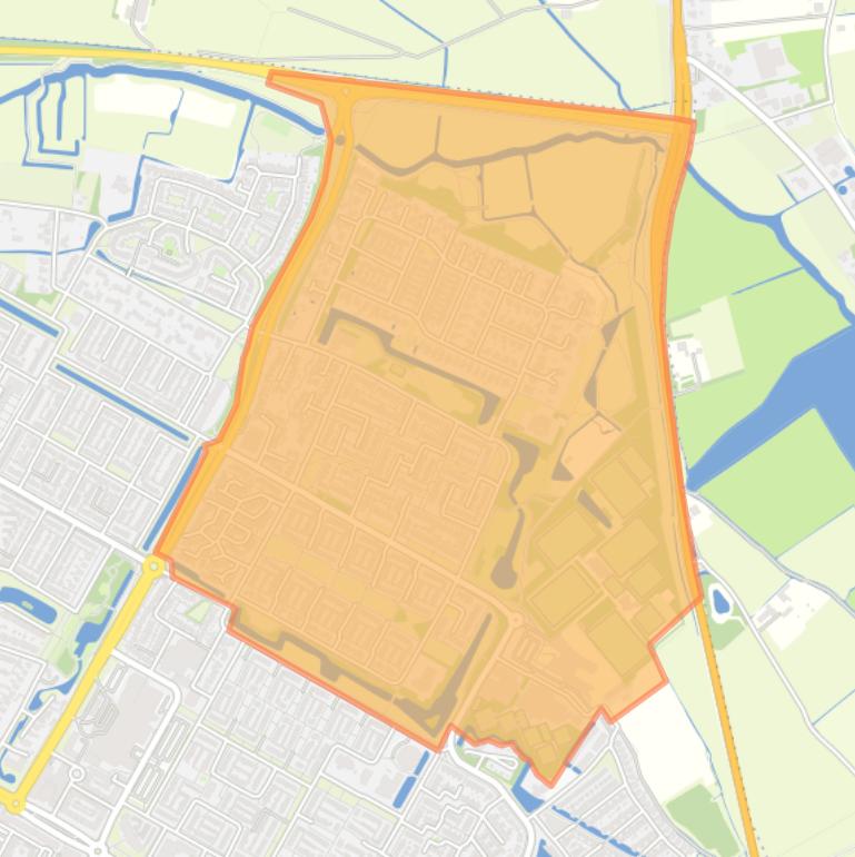 Kaart van de buurt Noord-End.