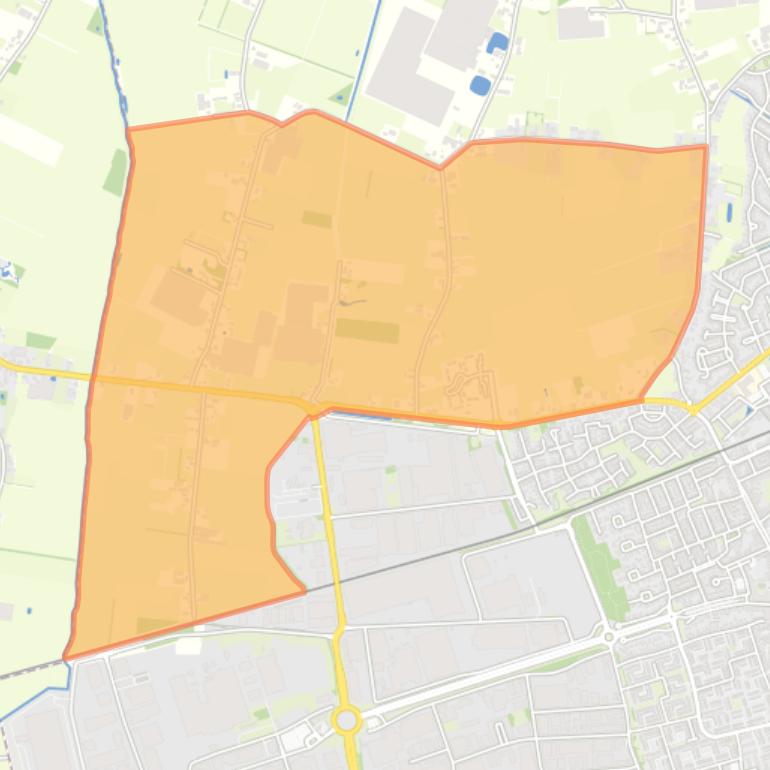 Kaart van de buurt Noord landelijk gebied 1.