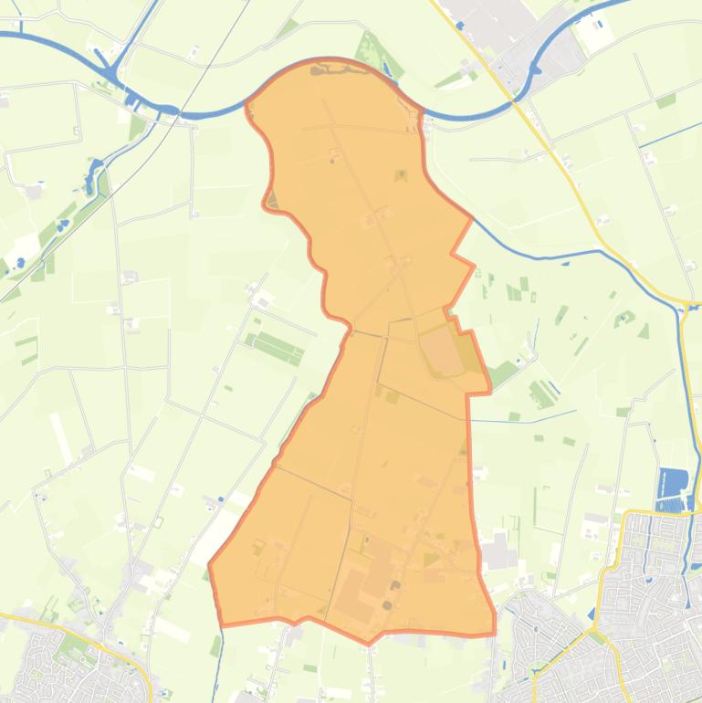 Kaart van de buurt Noord landelijk gebied 2.