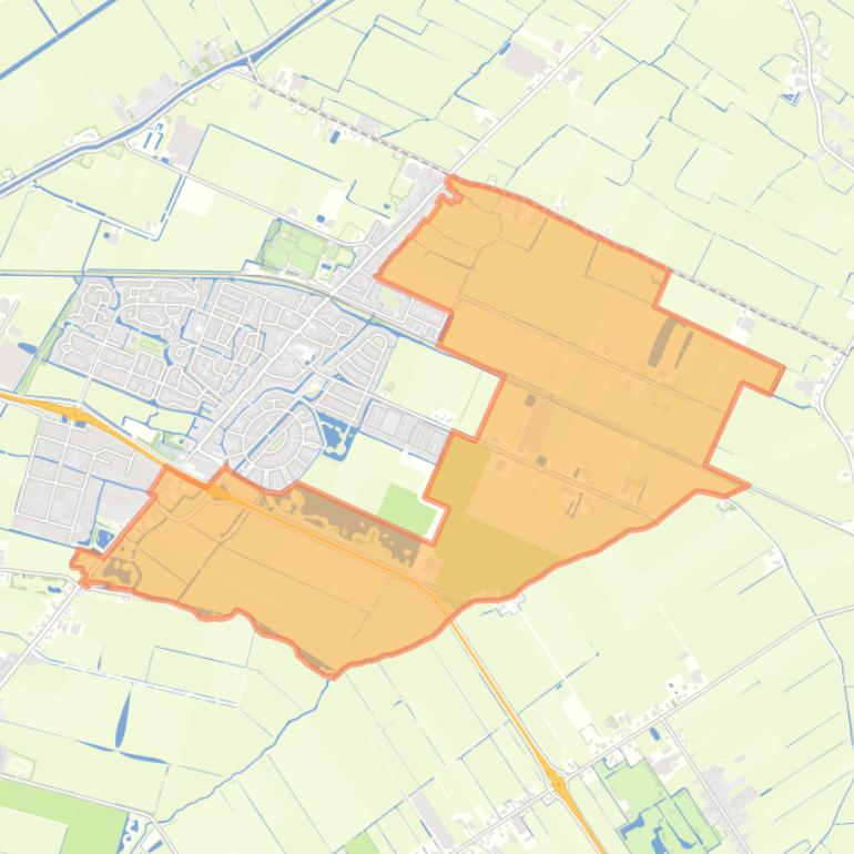 Kaart van de buurt Obdam Verspreide huizen Oost.