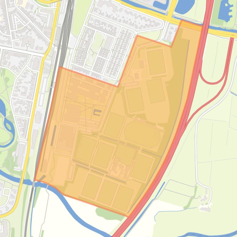 Kaart van de buurt Onderwijs- sportpark.